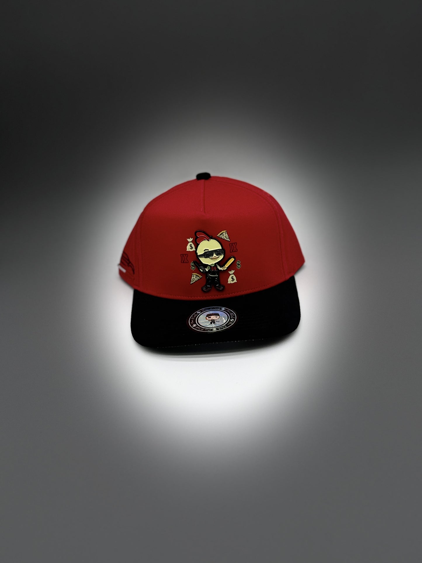 El chicken little belico red and black SnapBack