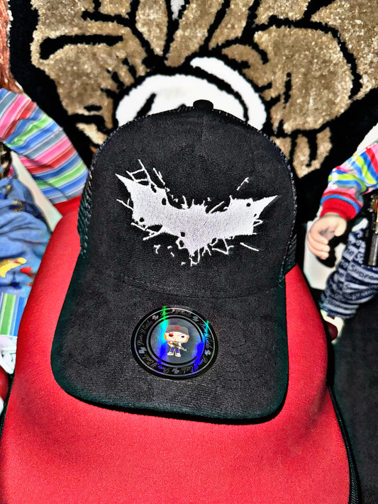 Batman black suede trucker hat