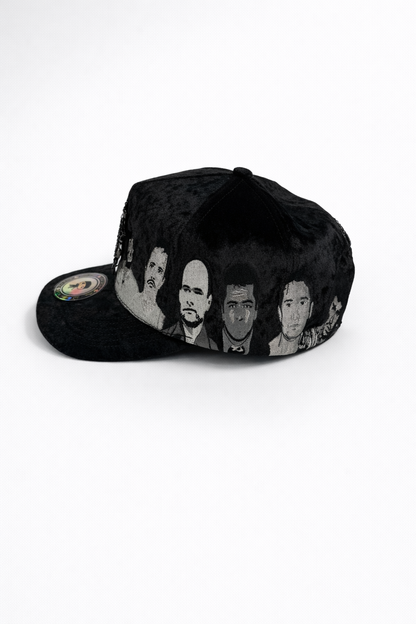 .”MEXICOS MOST WANTED” black velvet SnapBack ‼️Pre Order/Pre Venta ‼️⚠️READ DESCRIPTION⚠️