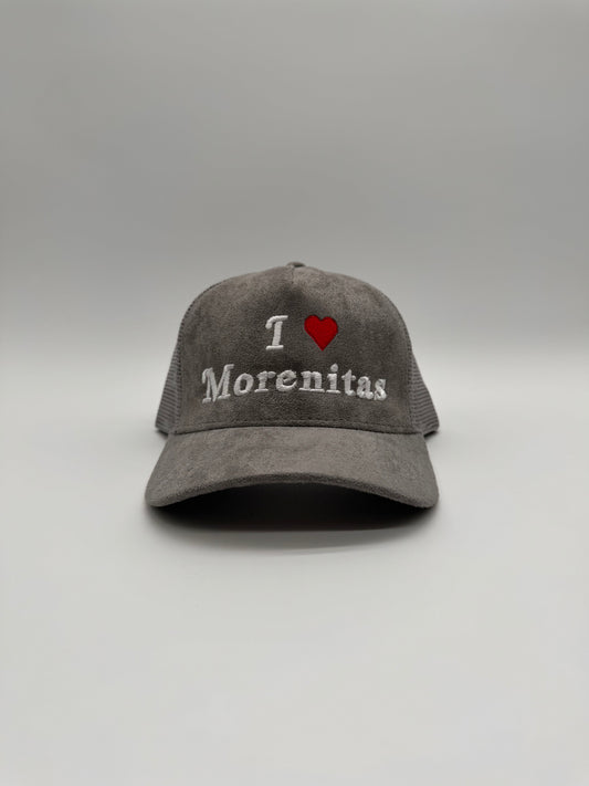 I ❤️ Morenitas grey trucker hat