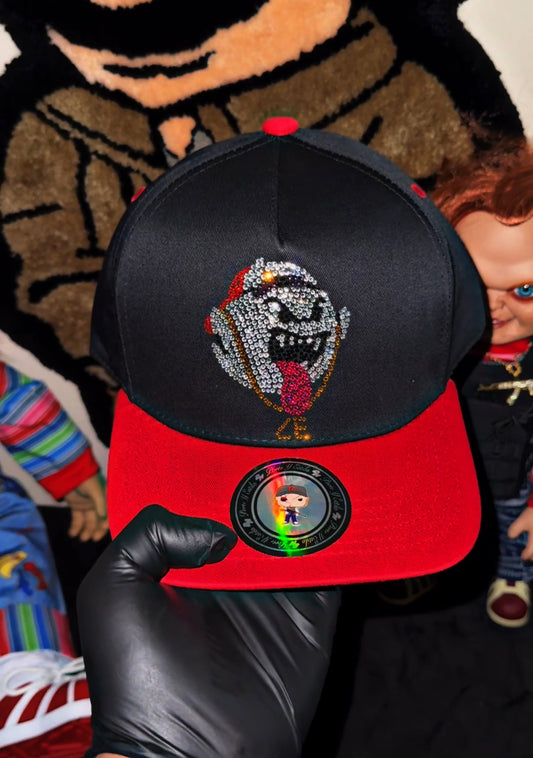 Comando exclusivo el fantasma black and red SnapBack hat