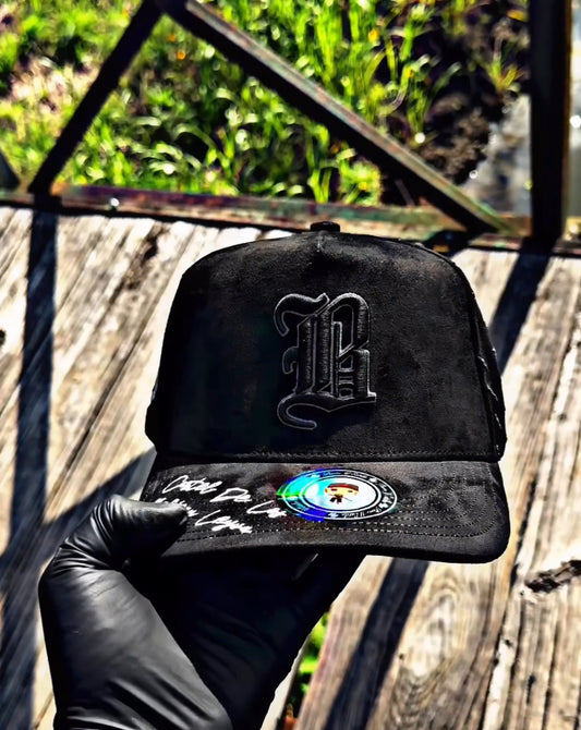 Los beltran leyva black suede snapback