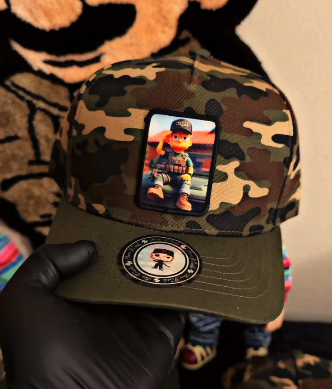 La chapizza bart camo snapback