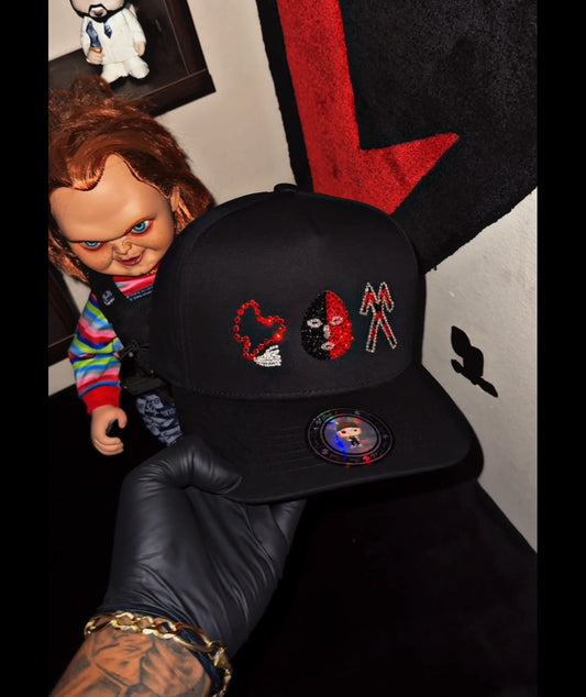 Los collares adiamanta suela roja black snapback