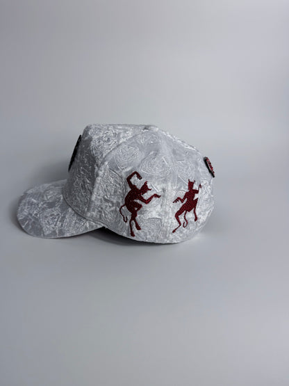 .LUCIFER VERSION 2 WHITE VELVET SNAPBACK ⚠️PRE ORDER /PRE VENTA ⚠️