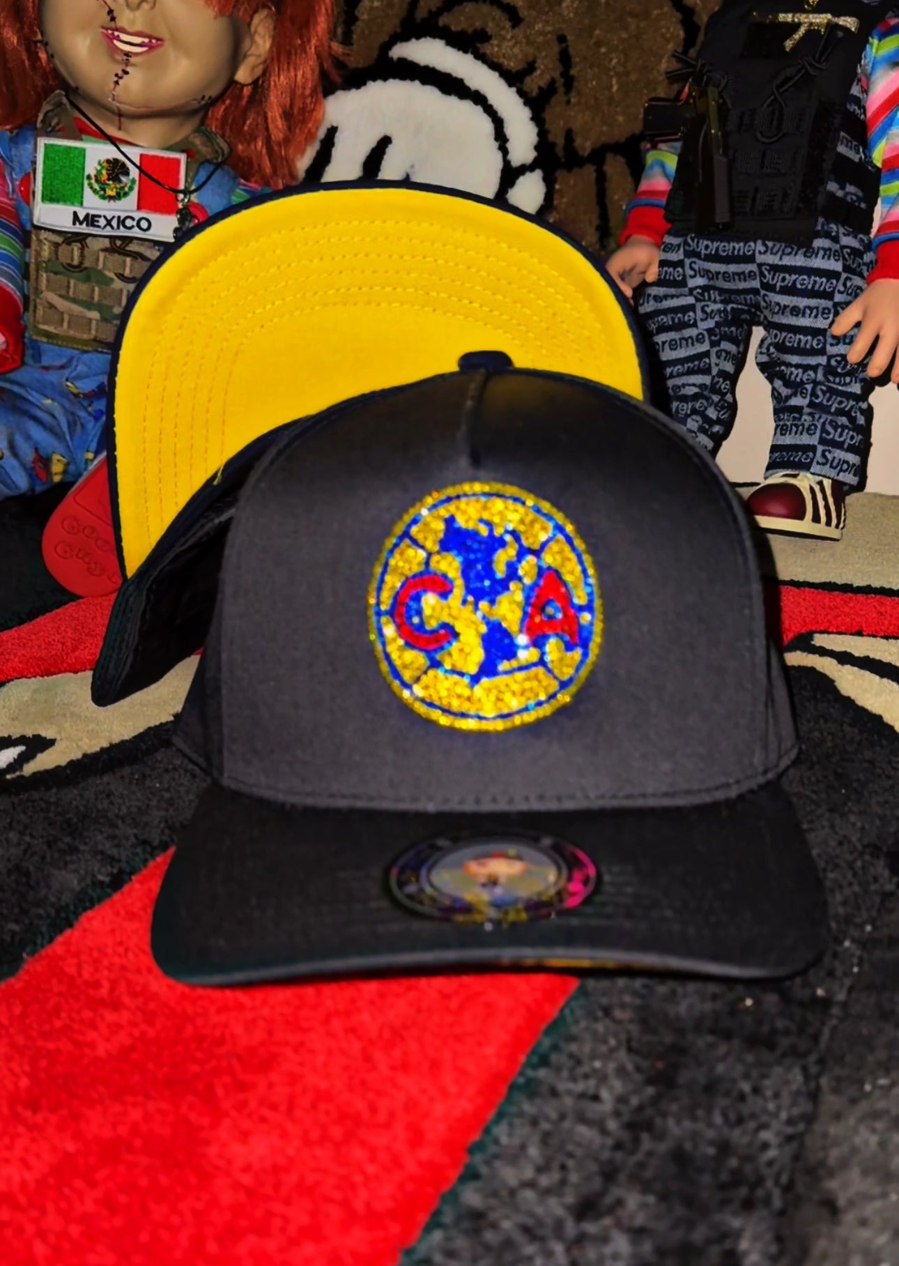 Club America adiamantada suela amarilla SnapBack