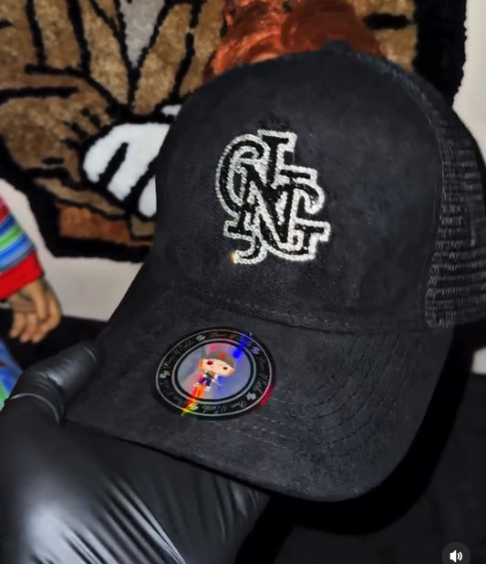 CJNG adiamantada black trucker snapback