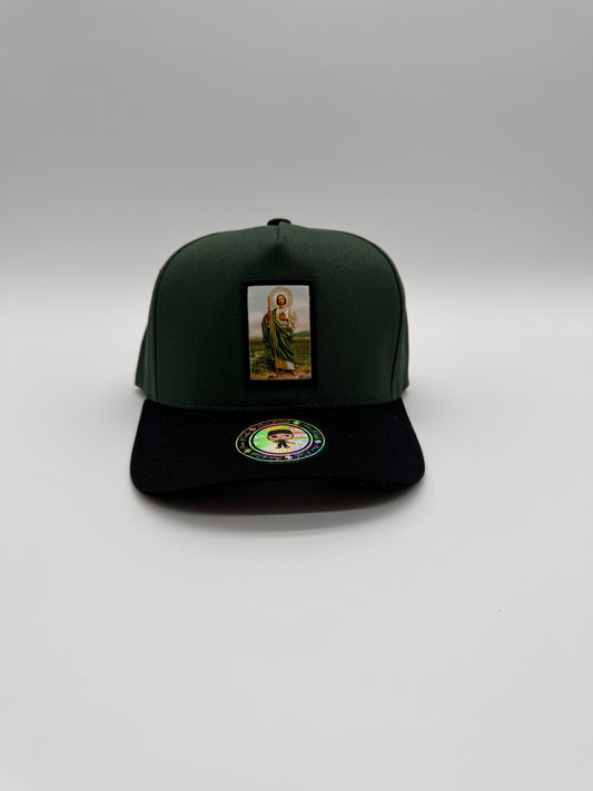 San juditas dark green with black snapback