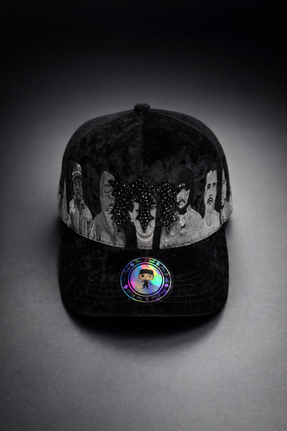 .”MEXICOS MOST WANTED” black velvet SnapBack ‼️Pre Order/Pre Venta ‼️⚠️READ DESCRIPTION⚠️