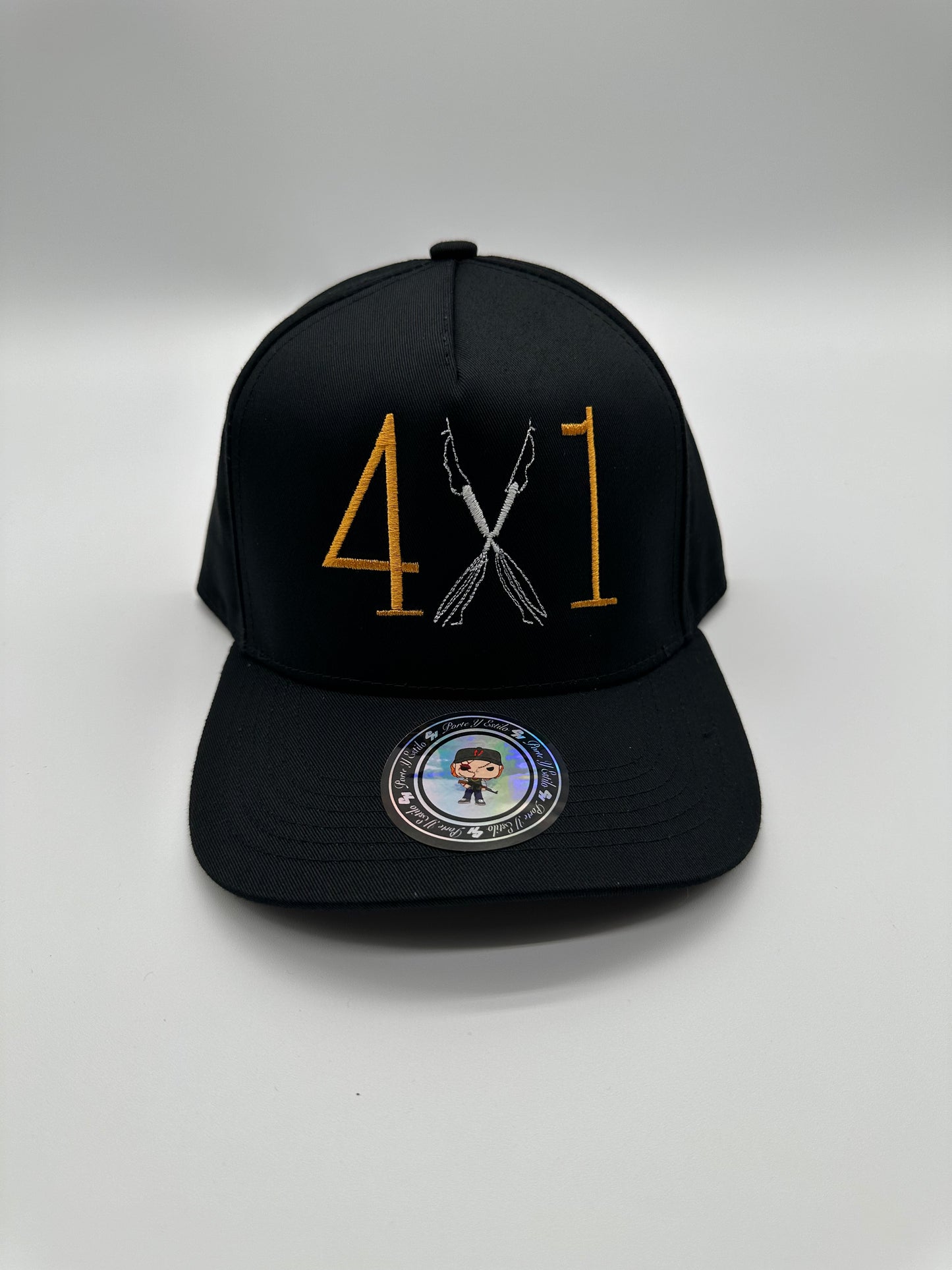 4x1 black snapback