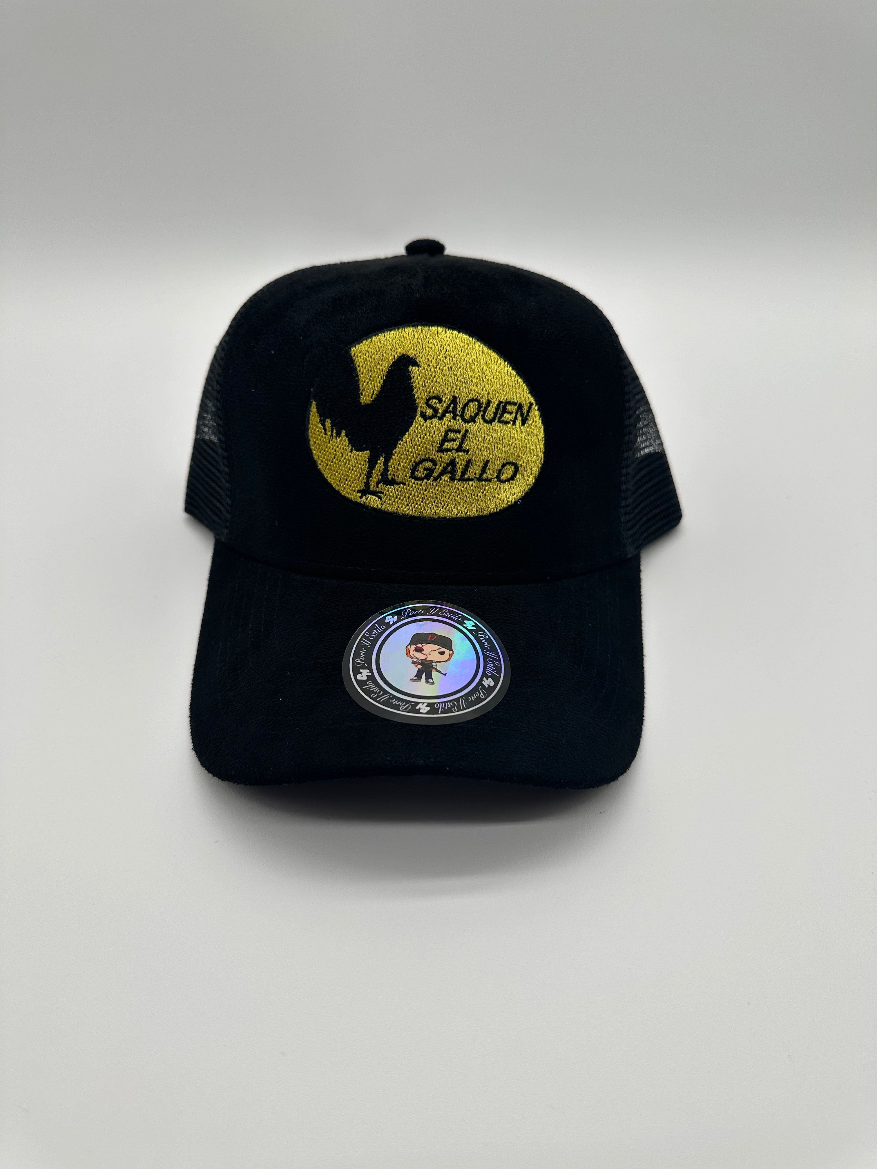 Saquen el gallo negra gamuza trucker hat – ChuckyHats