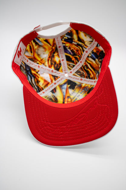 Suela roja edición blanca snapback